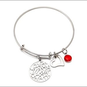 Mom birthstone charm bracelet-June